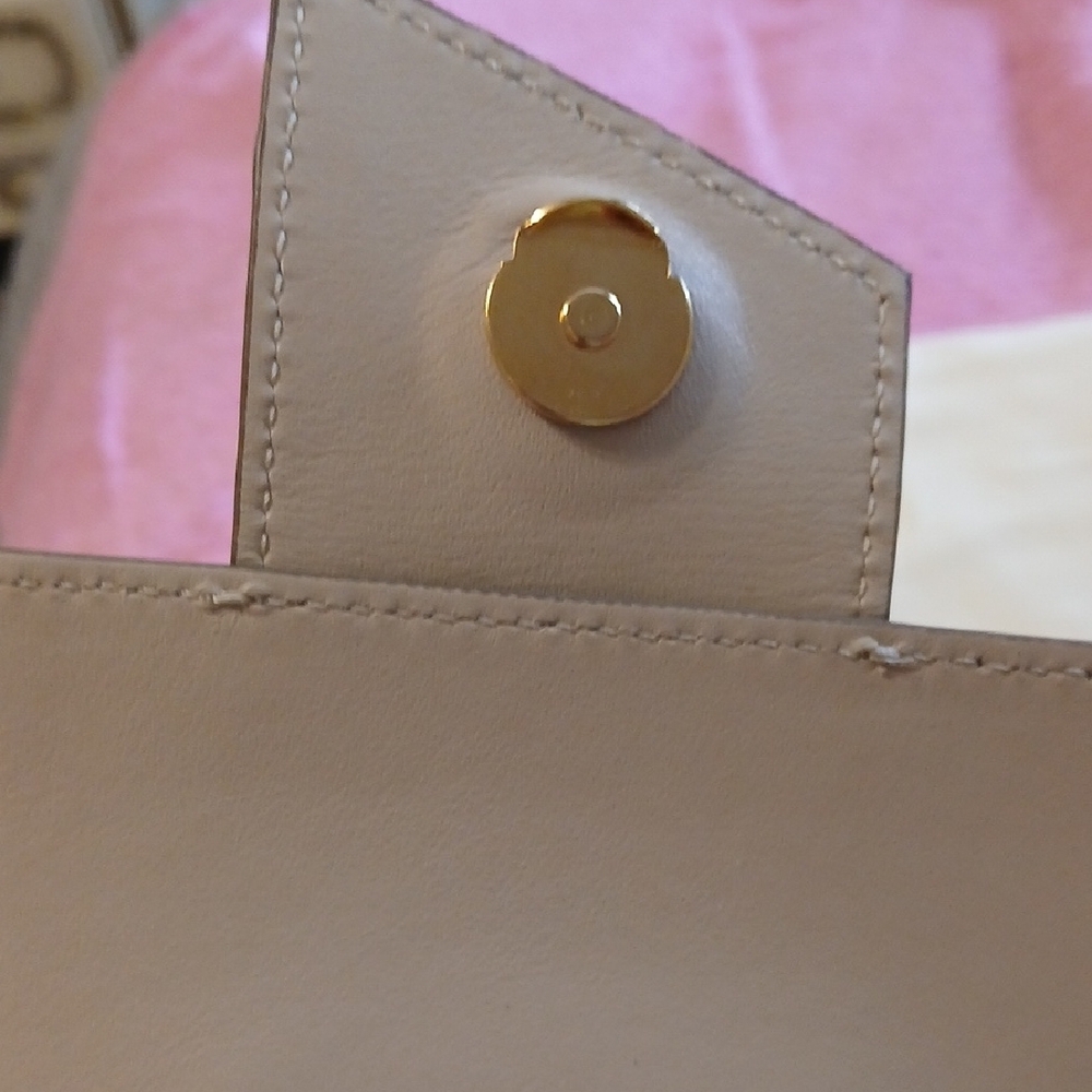 Banana Republic Pale Taupe Leather Circle Crossbody Bag - Picture 7 of 11